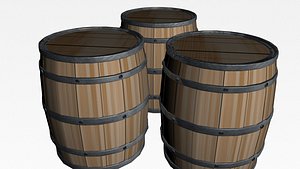 3d barrel keg model