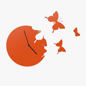 design clock butterflies 3d model