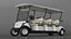 Six Seat Golf Electric Car Yamaha Rigged for Cinema 4D