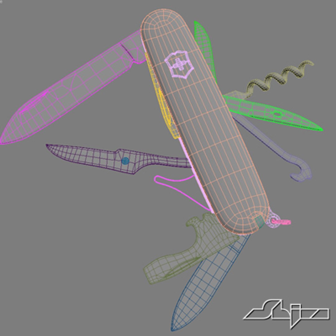 knife swiss army 3d 3ds