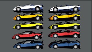 Race Cars Animations 3D model