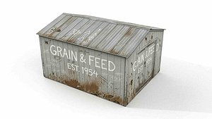 3D model Retro Farm Supply Shed