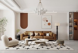 3D Modern living room