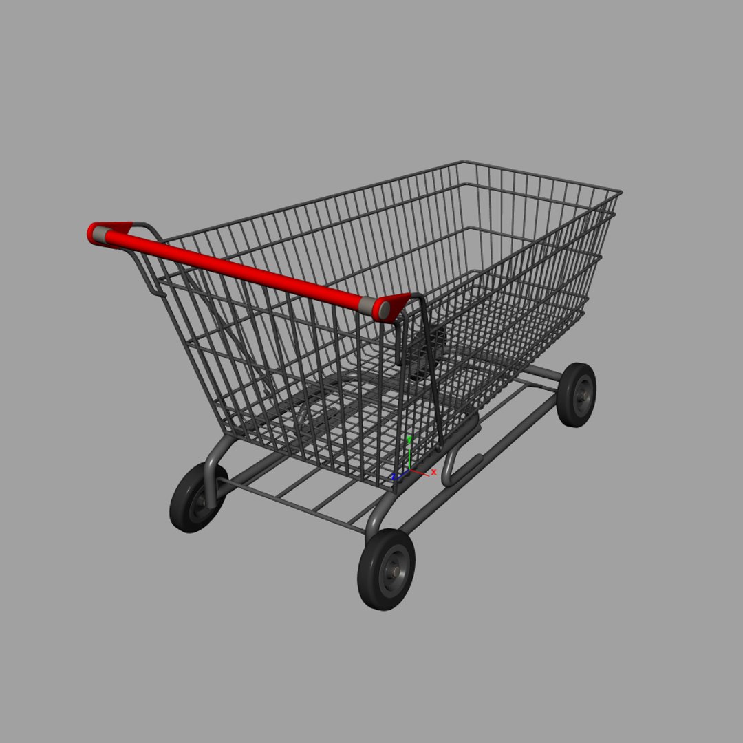 3d model shopping cart