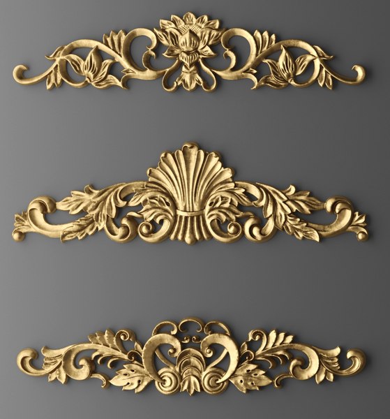 cartouches set 3d model