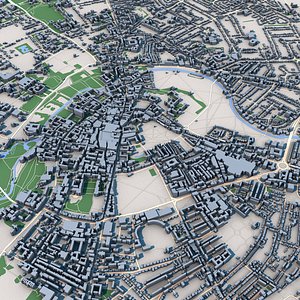 3D Cambridge City England