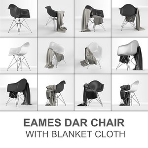 3D eames plastic armchair dar: