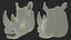 Adult Rhino Head Fur