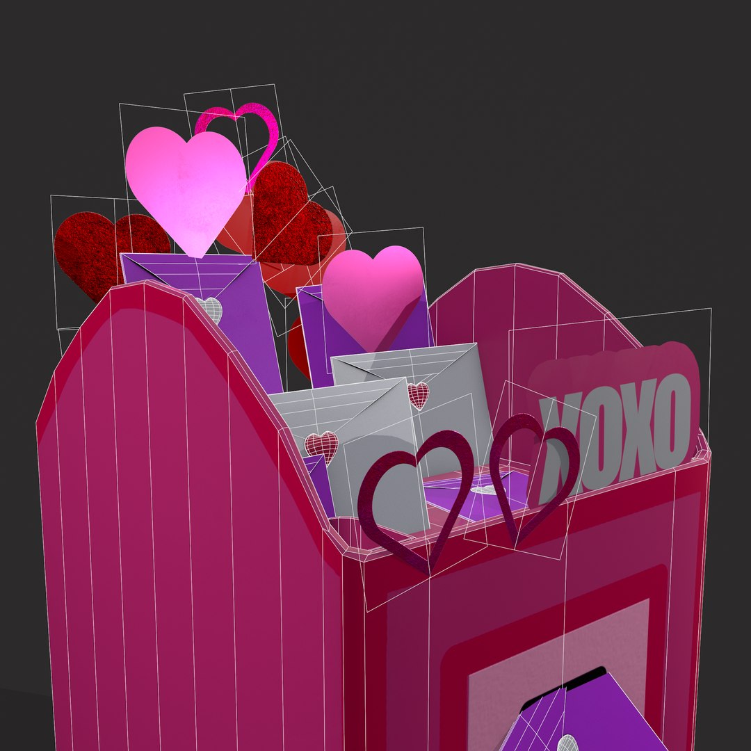 3D Valentines Mail Box - TurboSquid 1849659
