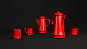 3dsmax red teapot