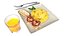 Breakfast with omlette bacon and juice