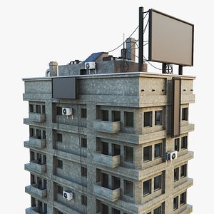 city street work building 3D model