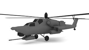 3d model blender mig helicopter