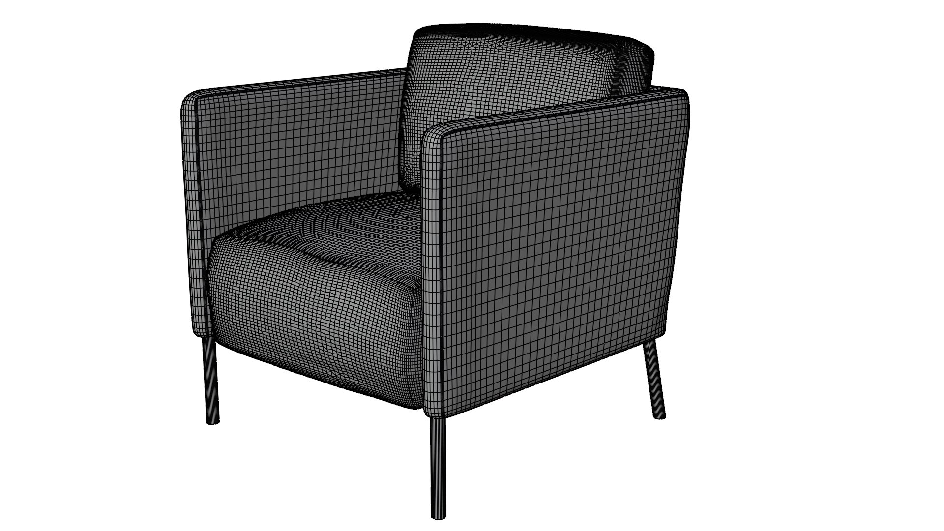 3D Soft pink armchair Ikea style TurboSquid 2173759