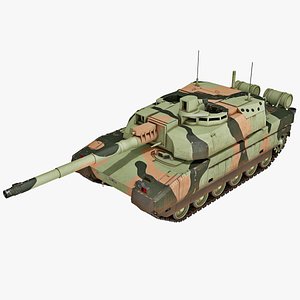 3d french amx-56 main battle tank model