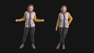 Pretty woman in down jacket