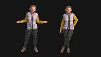Pretty woman in down jacket