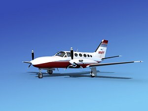 scale cessna 425 conquest 3d model