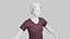 3D Female T-Shirt 01 Dark Brown