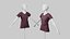 3D Female T-Shirt 01 Dark Brown