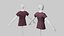 3D Female T-Shirt 01 Dark Brown