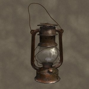 3d oil lamp zipped model