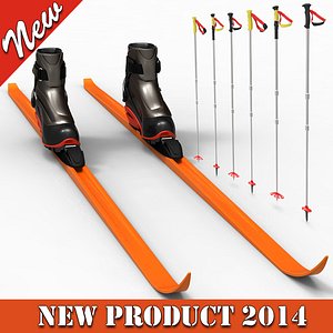 Cross Country Ski with poles