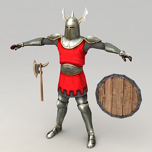 3d model medieval warrior