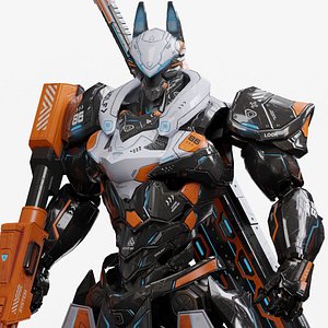Low Poly - Cybernetic Fenrir Son of Loki 3D model