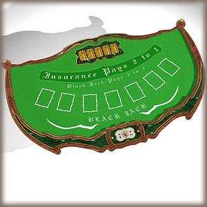 blackjack gambling table 3d model