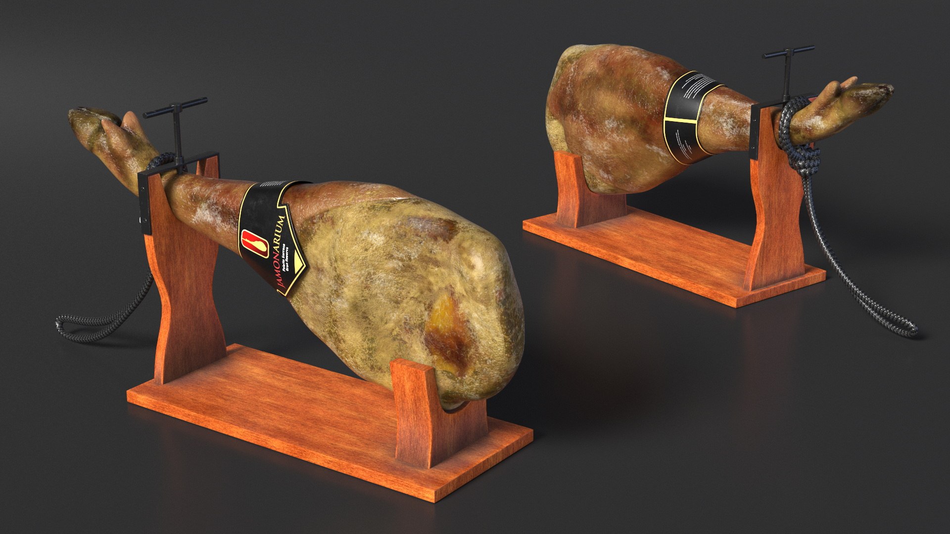 3D Iberico Ham Leg on Wooden Carving Stand https://p.turbosquid.com/ts-thumb/KI/3kVzwf/2I/iberico_ham_leg_on_wooden_carving_stand_005/jpg/1751409514/1920x1080/fit_q87/86f55e7c3f7b182644032e6912490ea32ef99000/iberico_ham_leg_on_wooden_carving_stand_005.jpg