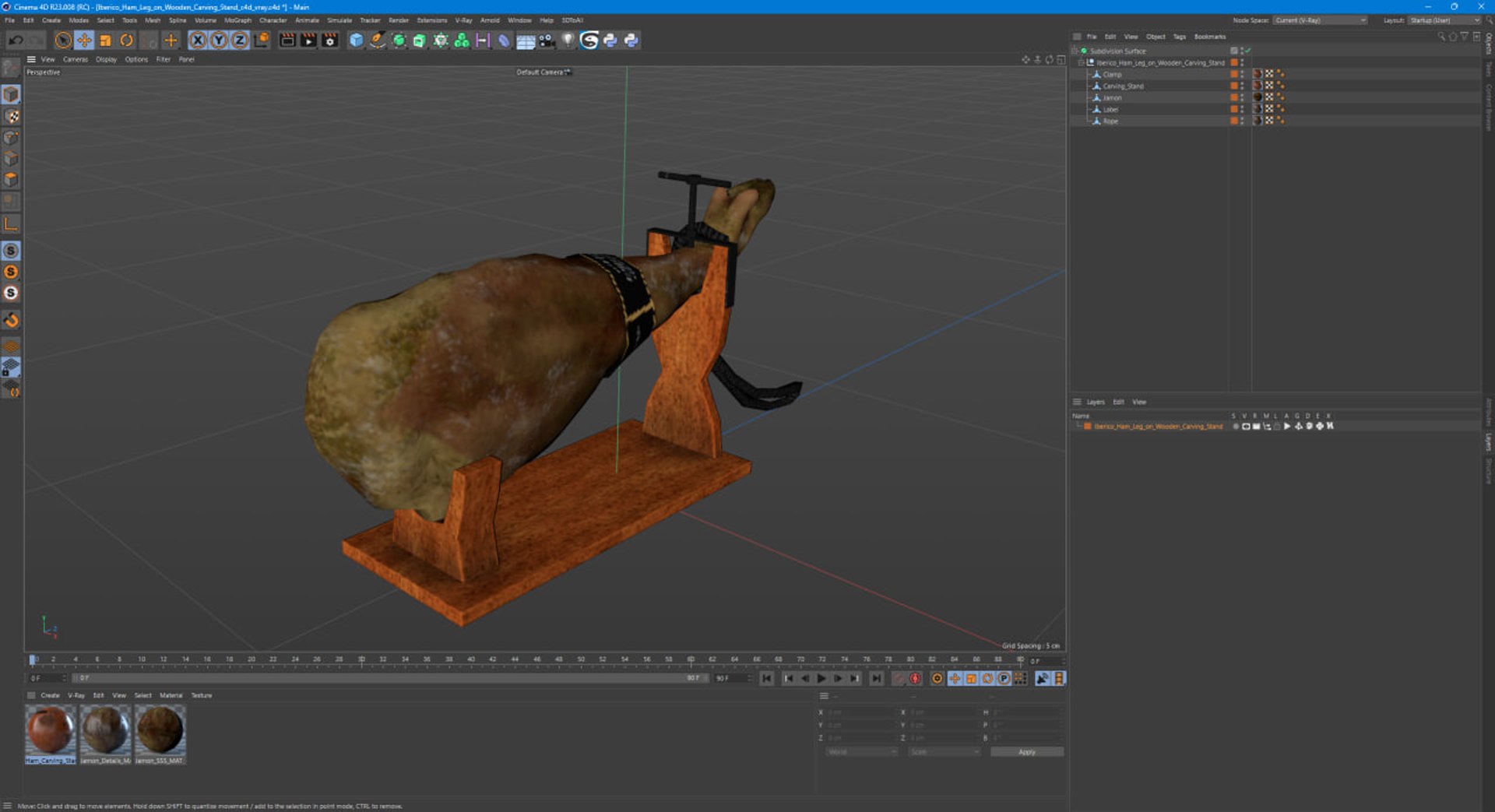 3D Iberico Ham Leg on Wooden Carving Stand https://p.turbosquid.com/ts-thumb/KI/3kVzwf/yP/iberico_ham_leg_on_wooden_carving_stand_1003/jpg/1751409567/1920x1080/fit_q87/8a56c7eb469831ced03eeddd9f5ef75b55022cce/iberico_ham_leg_on_wooden_carving_stand_1003.jpg