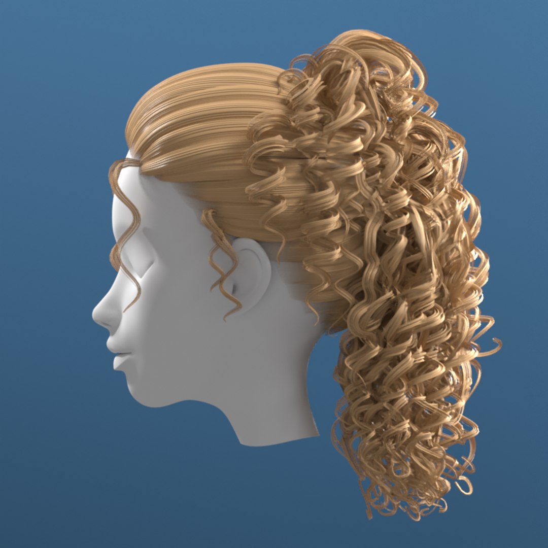 3d curly hair zbrush