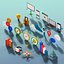 icons isometric model