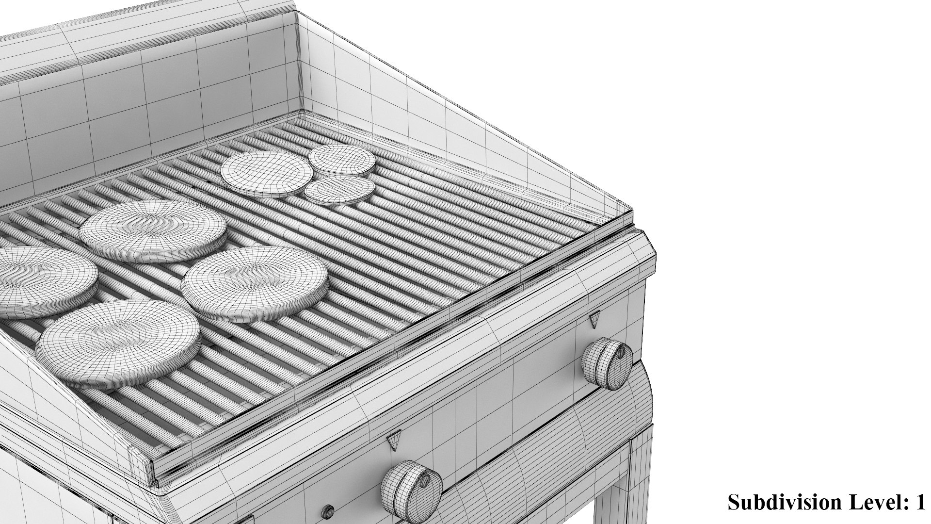 Grill Modeled Model - TurboSquid 1510366