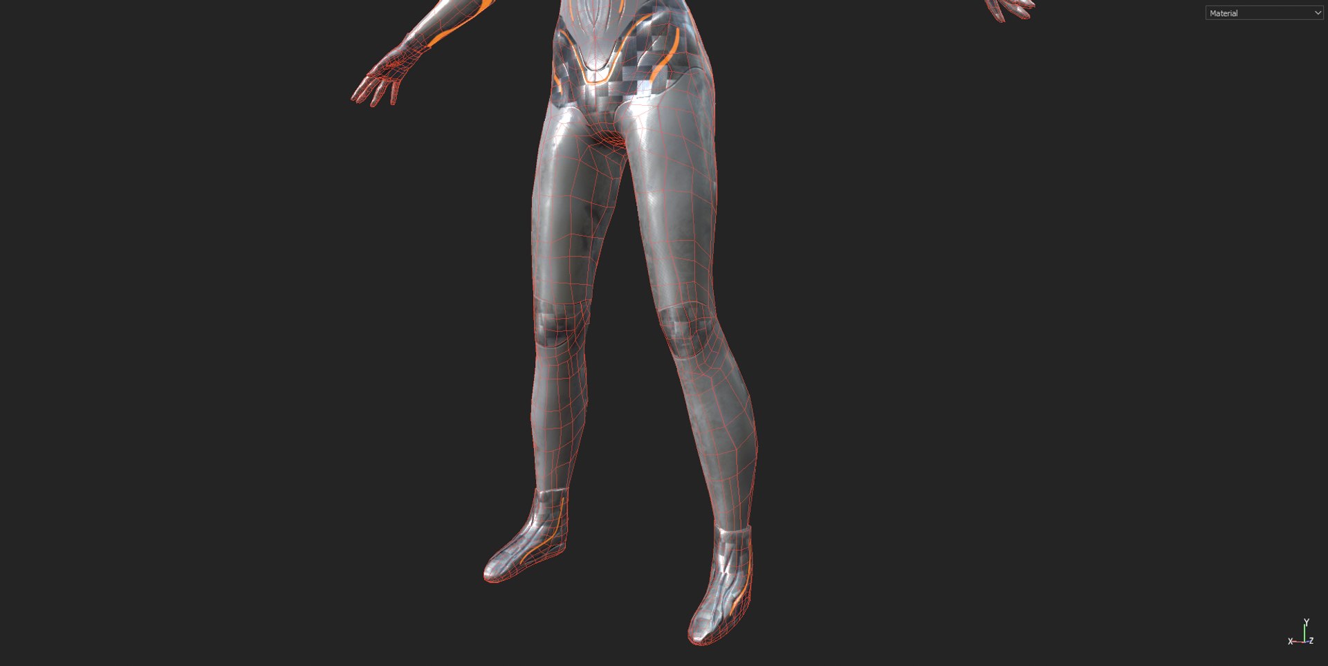 3D Character Robot Female Model - TurboSquid 1704001