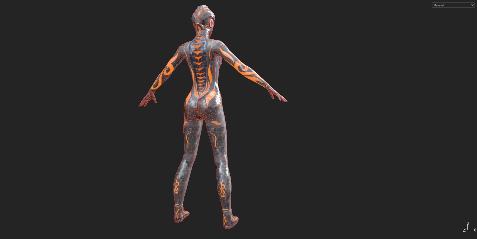 3D Character Robot Female Model - TurboSquid 1704001