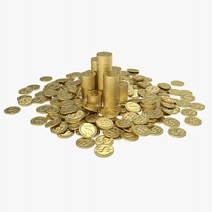dollar coin pile model