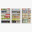 Estante del supermercado de los paquetes de café