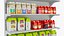 Estante del supermercado de los paquetes de café