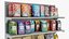 Estante del supermercado de los paquetes de café