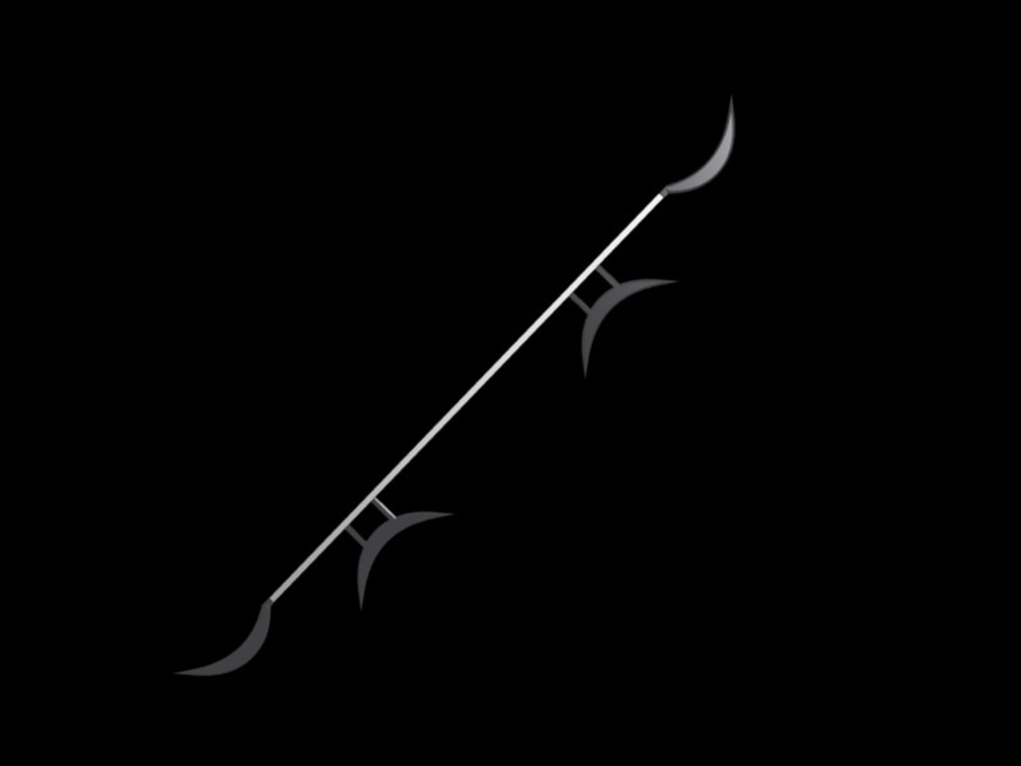 dxf half-moon staff