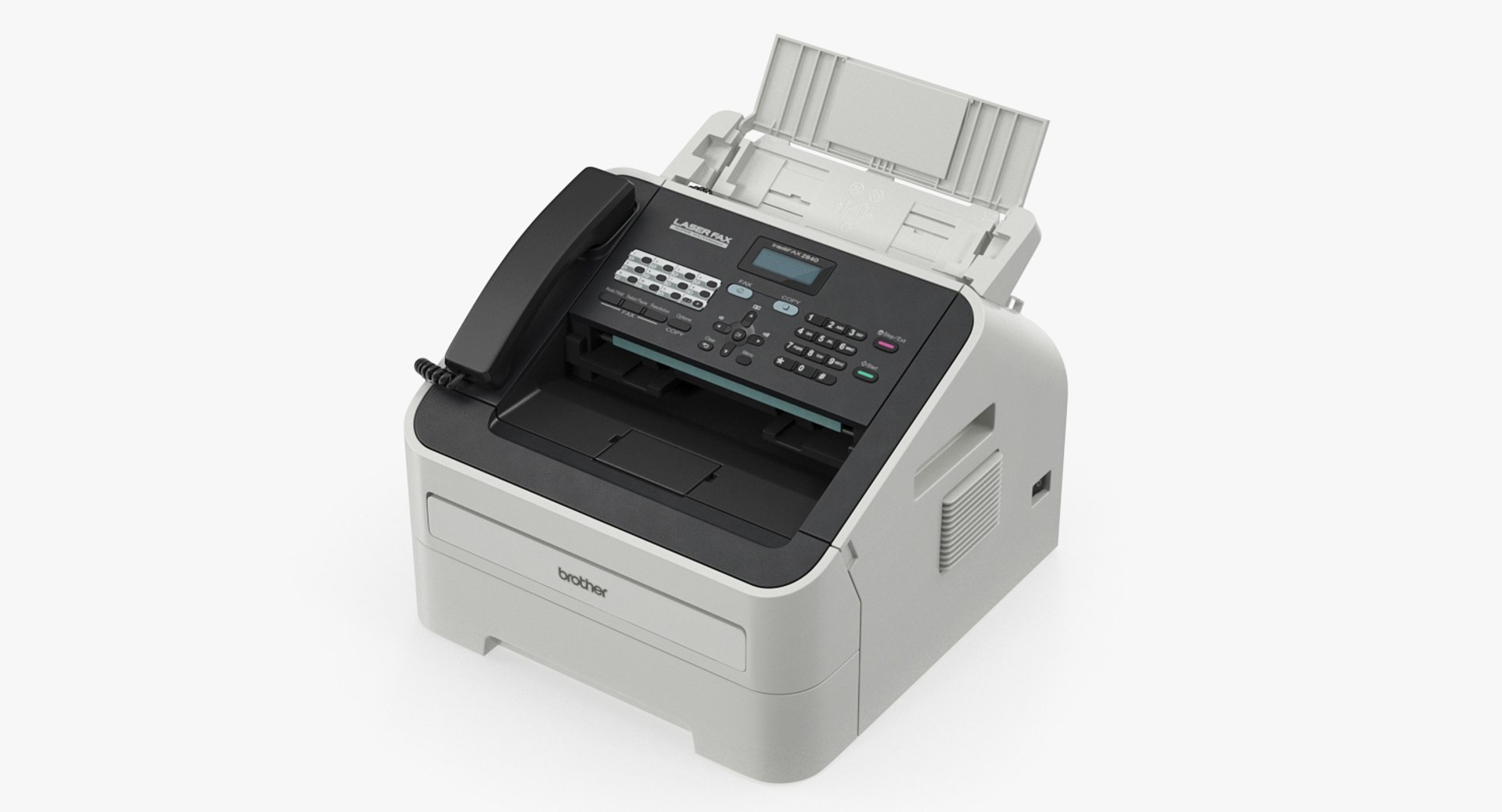 Compact Laser Fax Machine Brother 2840 3D Model 3D model preview
