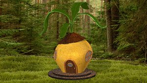 3D cartoon turnip house