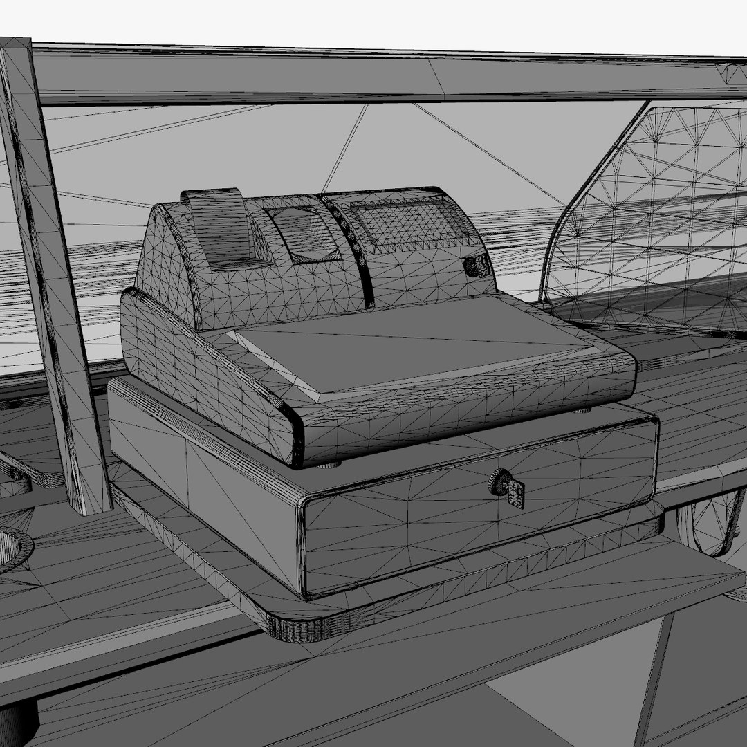 3d Model Of Bakery Counter 1