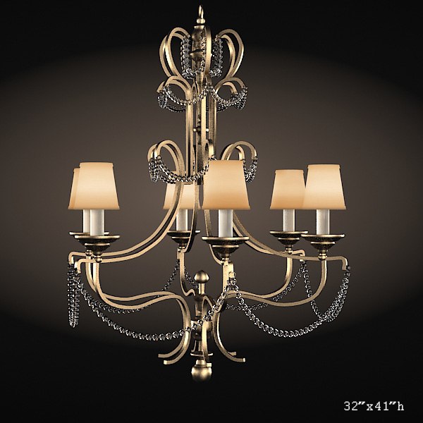 3D модель диаграмма дома венецианская люстра визуальный комф ...