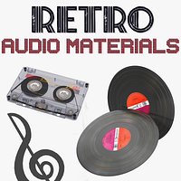 Retro Audio Materials 3D Models Collection