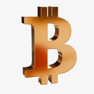 Bitcoin Crypto Currency Symbol 3D model