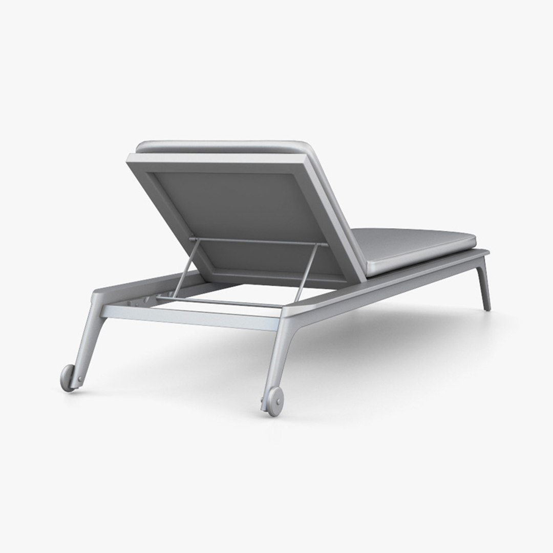 Restoration Hardware Malta Teak Chaise 3D TurboSquid 1816705