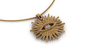 Jewelry pendant in the form of an eye 3D print model